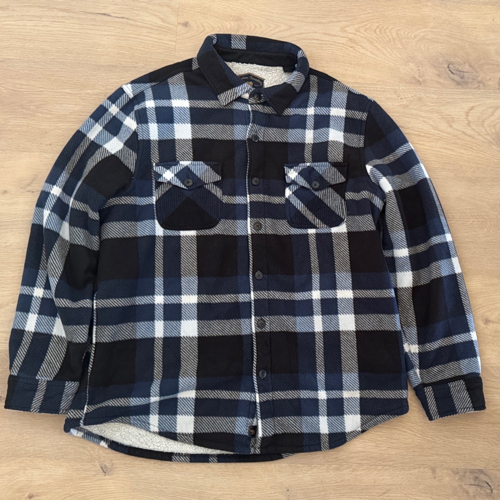 Blue and Black Plaid Jacket